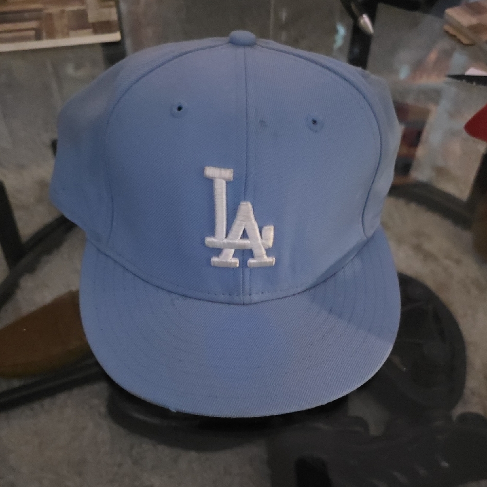 New Era Baby Blue LA Fitted Cap 7 3/8 (736)